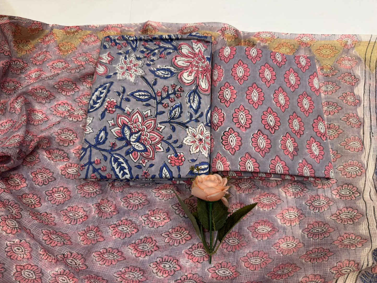 Cotton Suit with Kota Doriya Dupatta