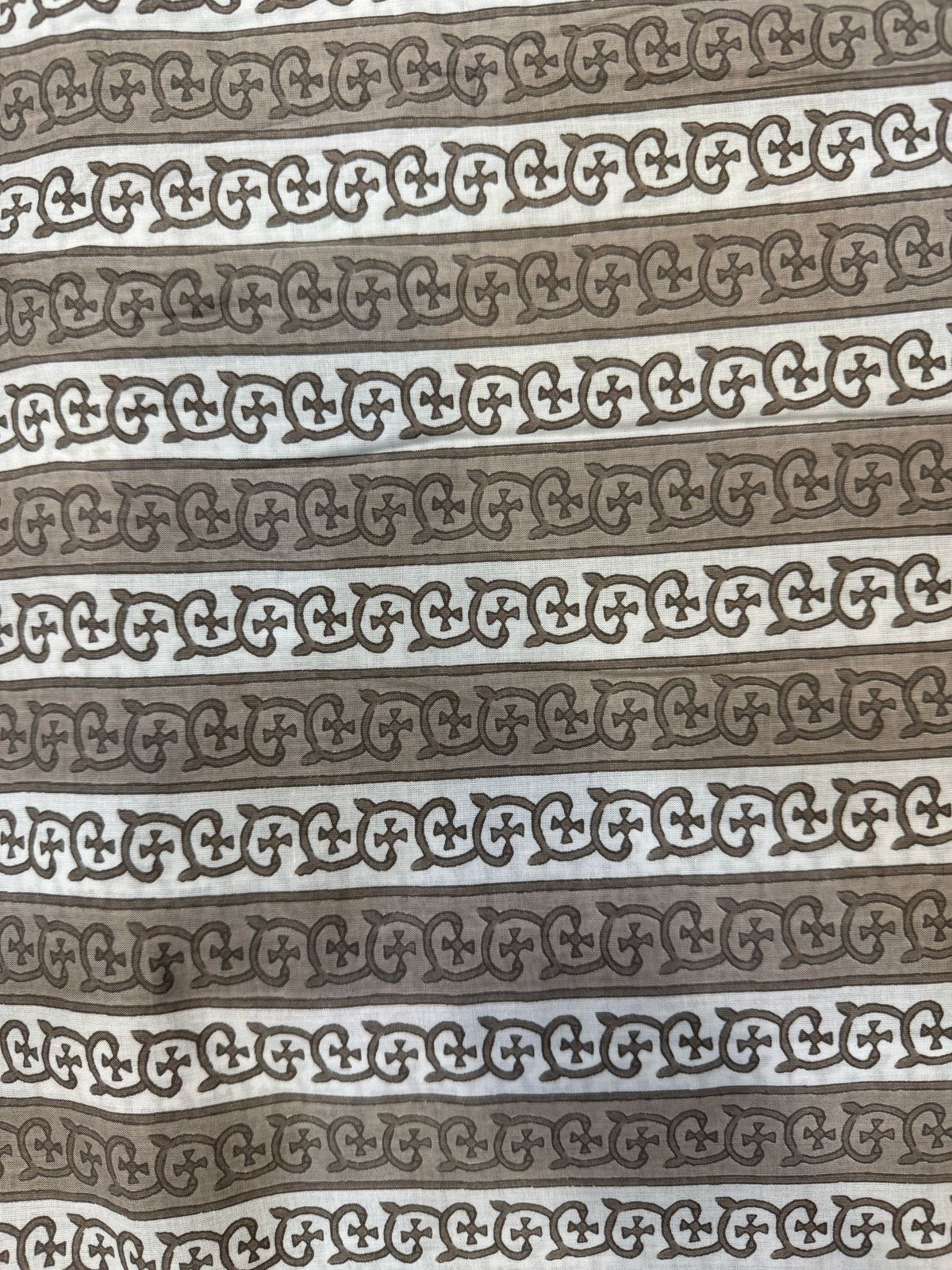 Gray Stripes Cotton Fabric