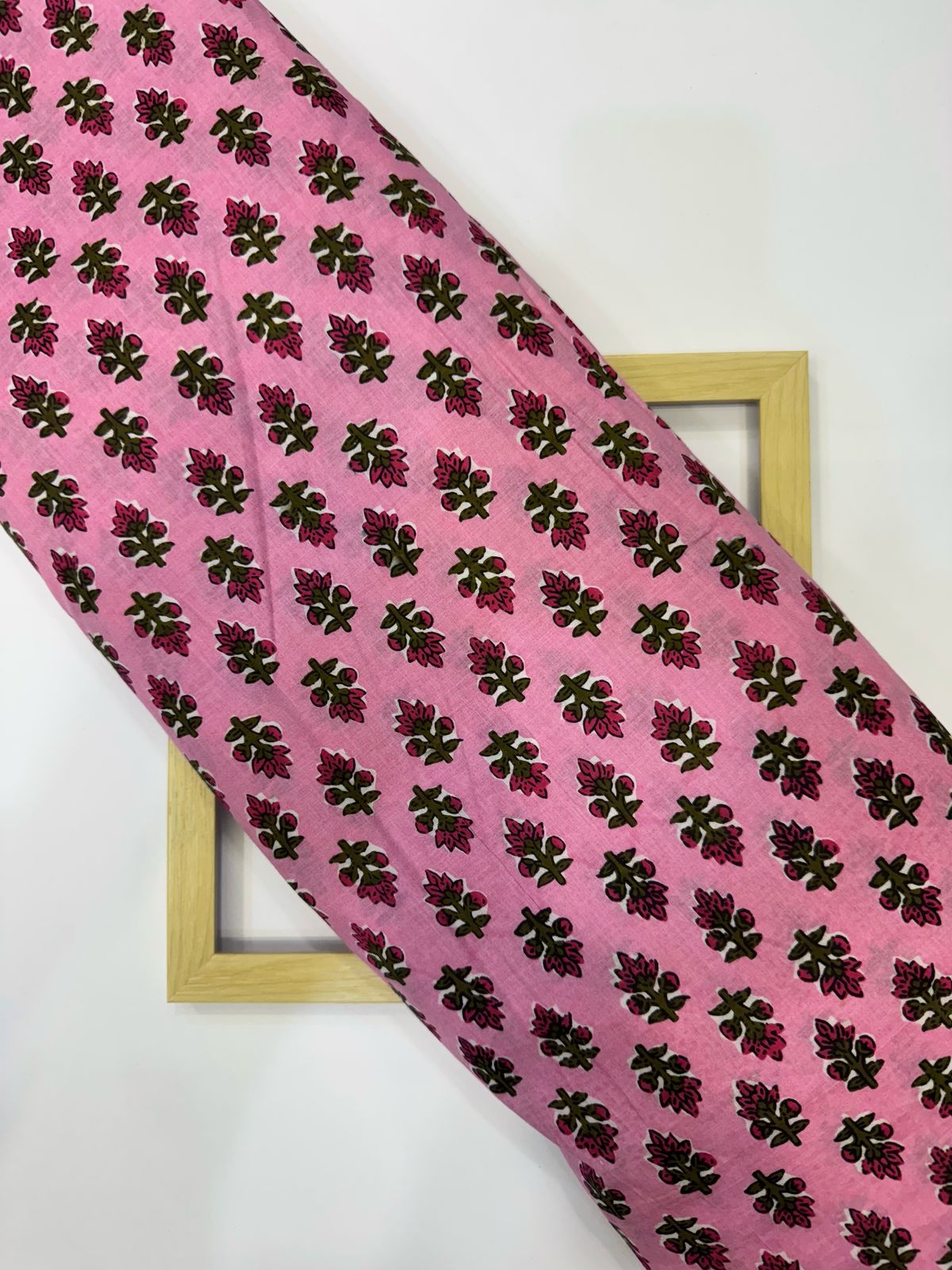 Pink Booti Cotton Fabric