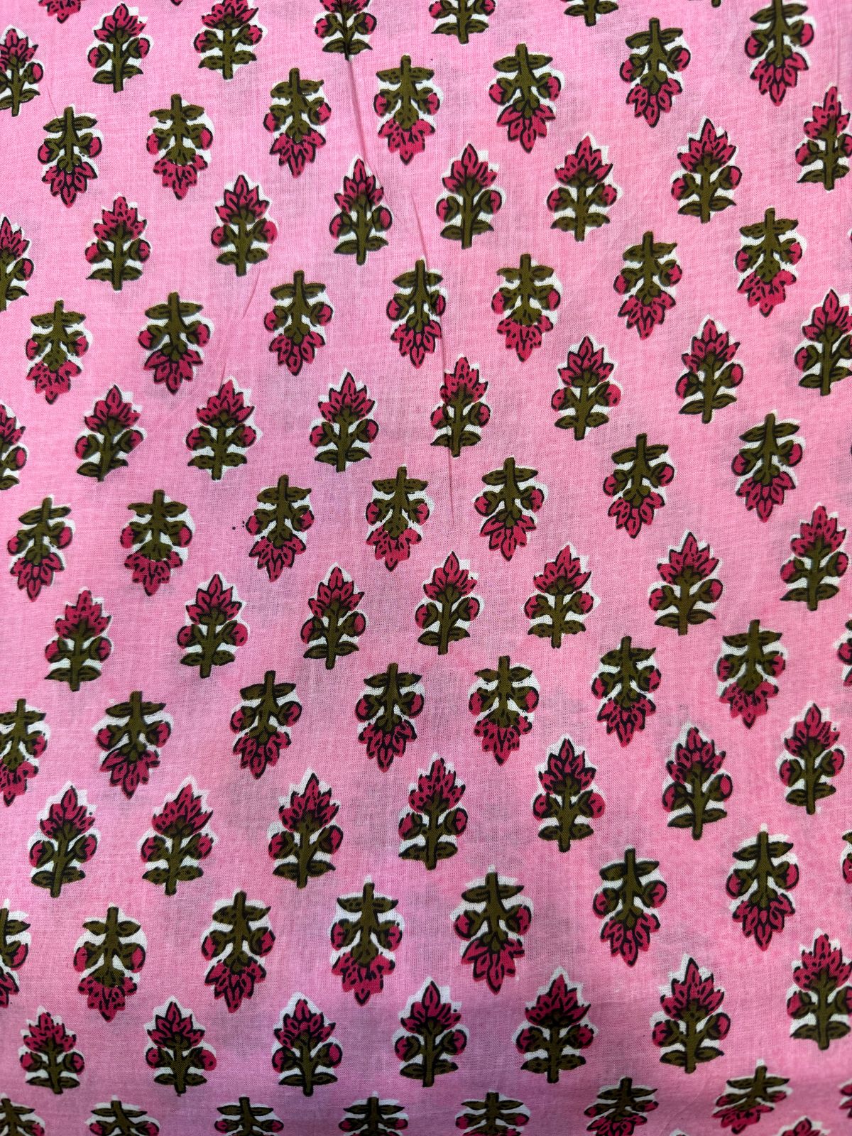 Pink Booti Cotton Fabric