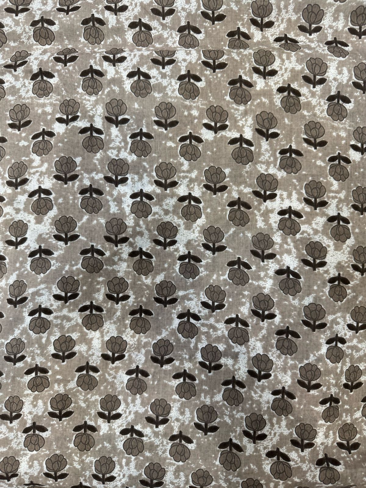 Gray Booti Cotton Fabric