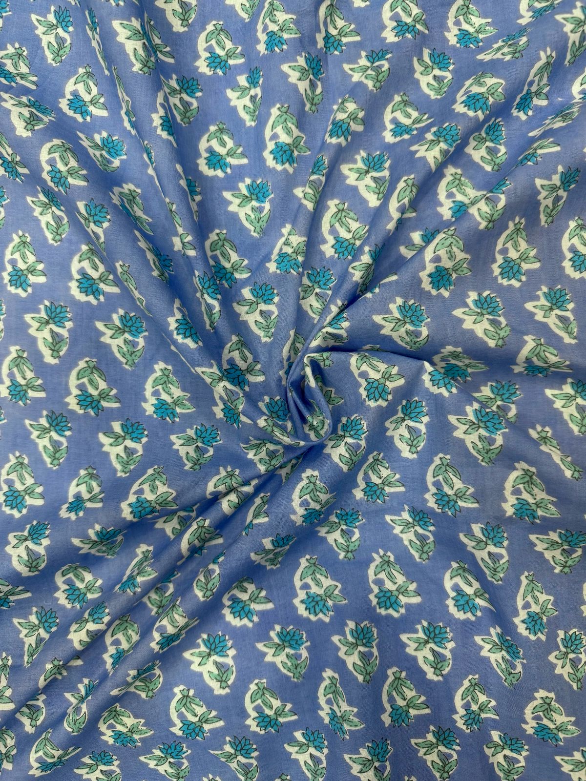Lilac Booti Cotton Fabric