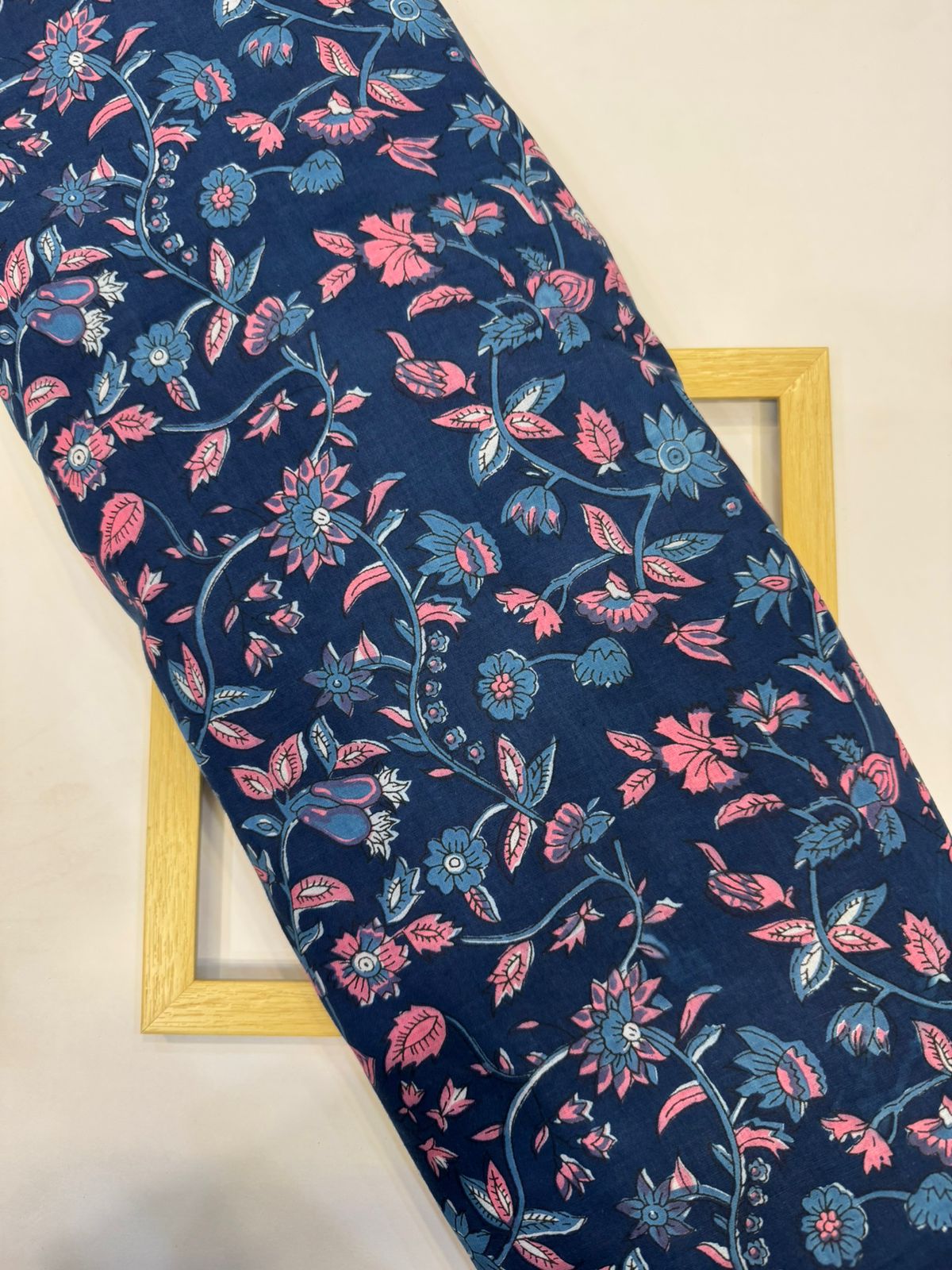Blue Blush Meadows Cotton Fabric