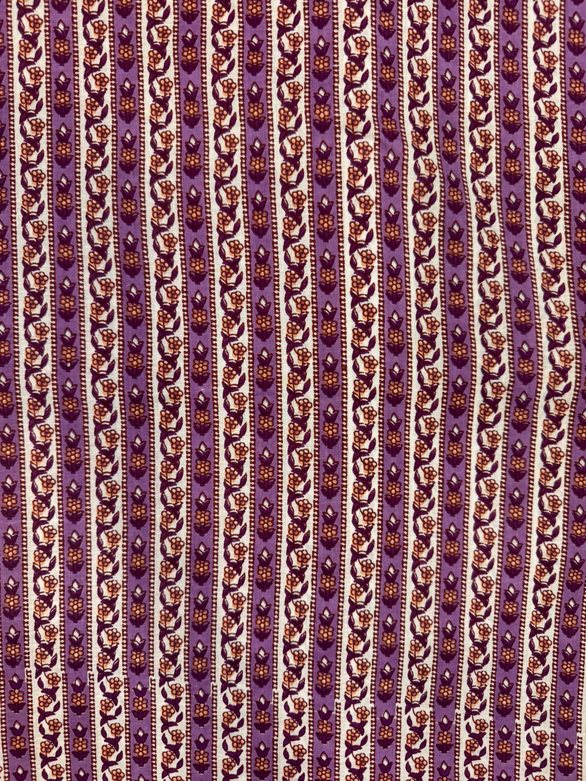 Mauve Stripes Cotton Fabric