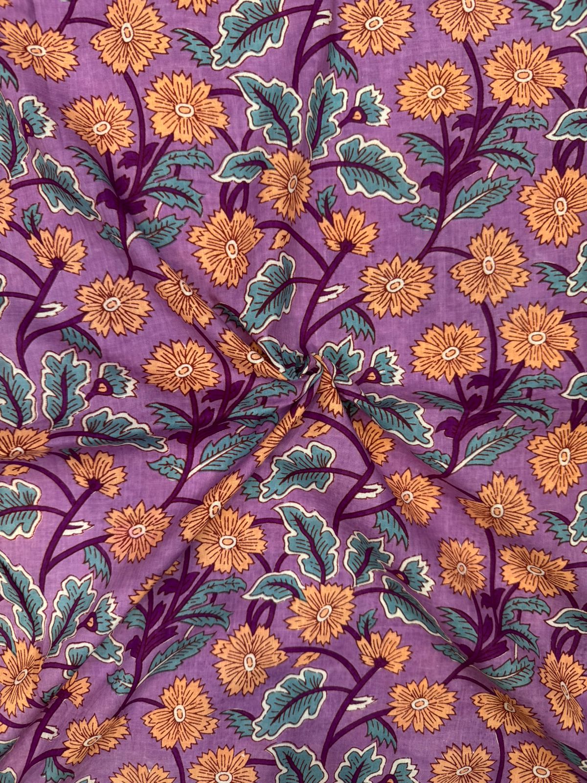 Mauve Petals Cotton Fabric