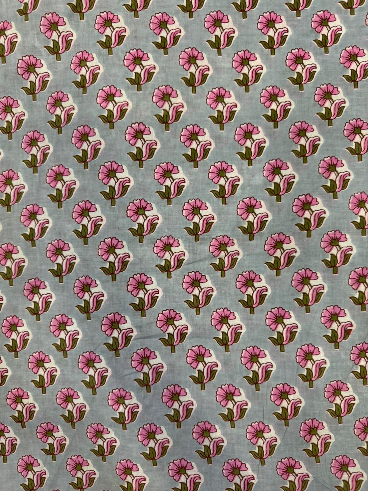 Pastel Mint Booti Cotton Fabric