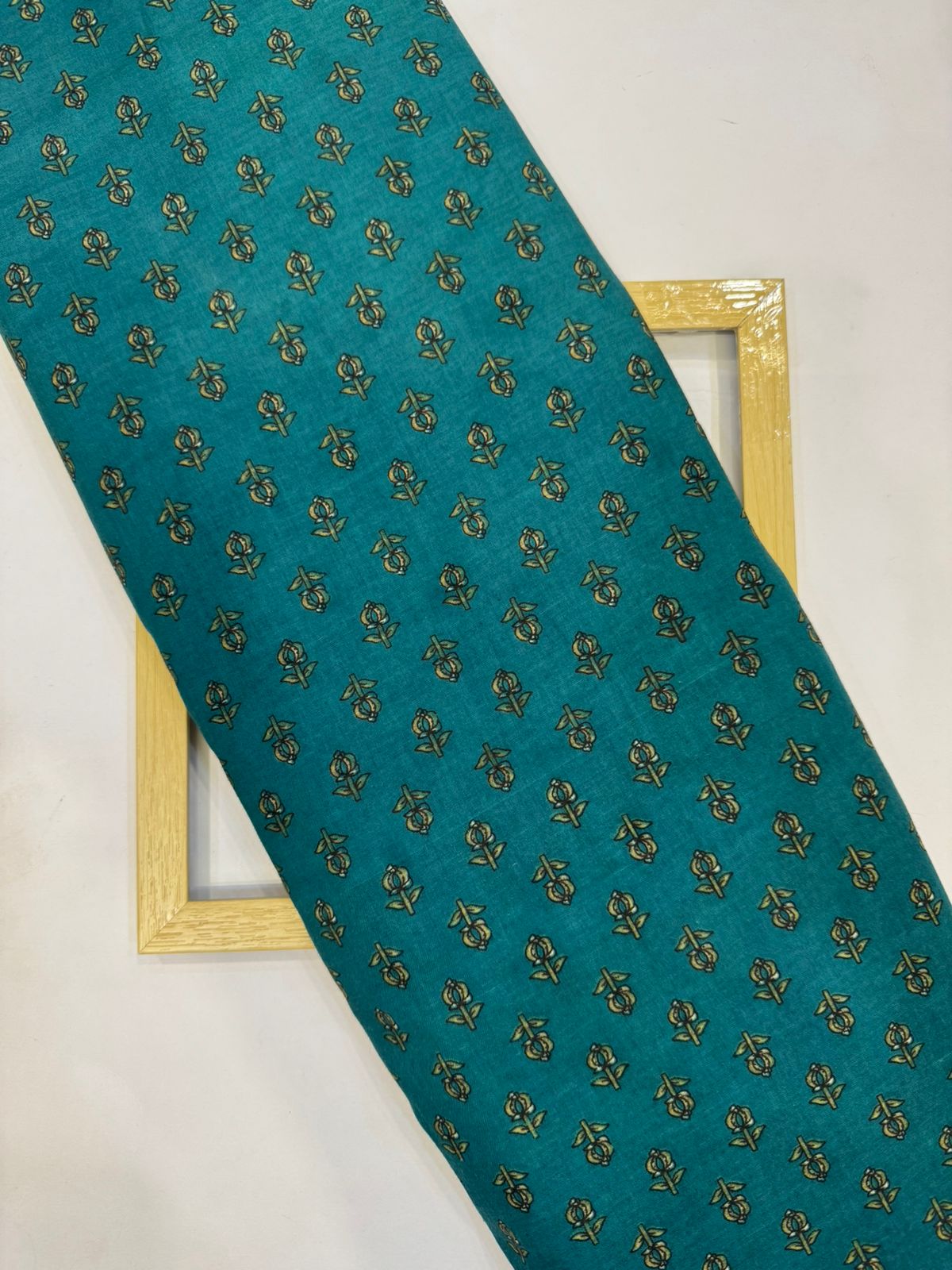 Dark Green Booti Cotton Fabric