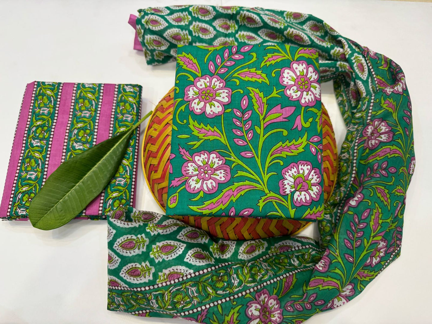 Cotton Suit with Cotton Dupatta