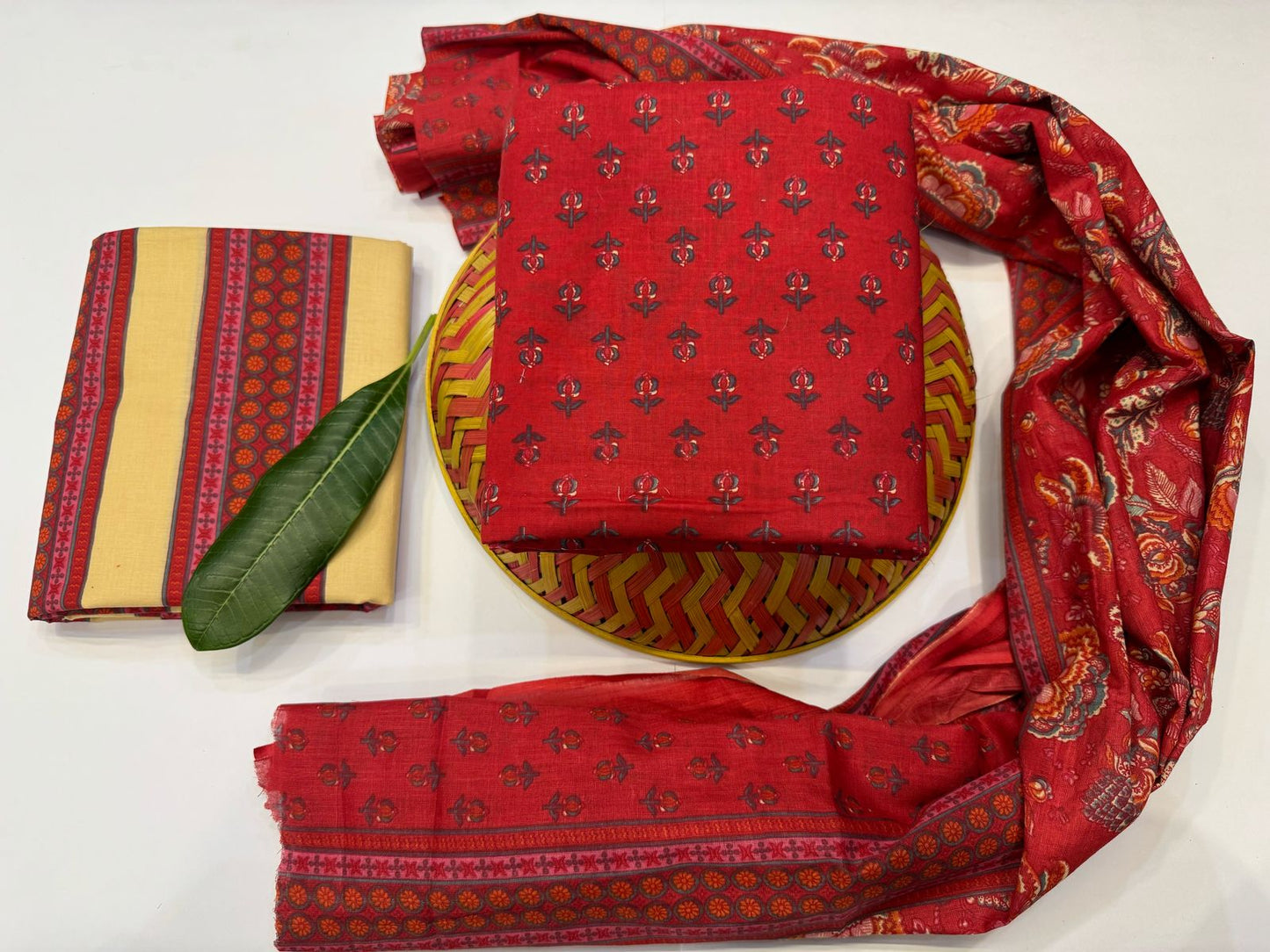 Cotton Suit with Cotton Dupatta