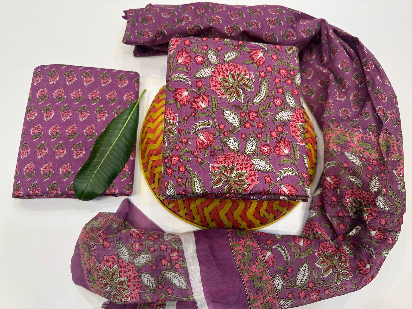 Cotton Suit with Cotton Dupatta