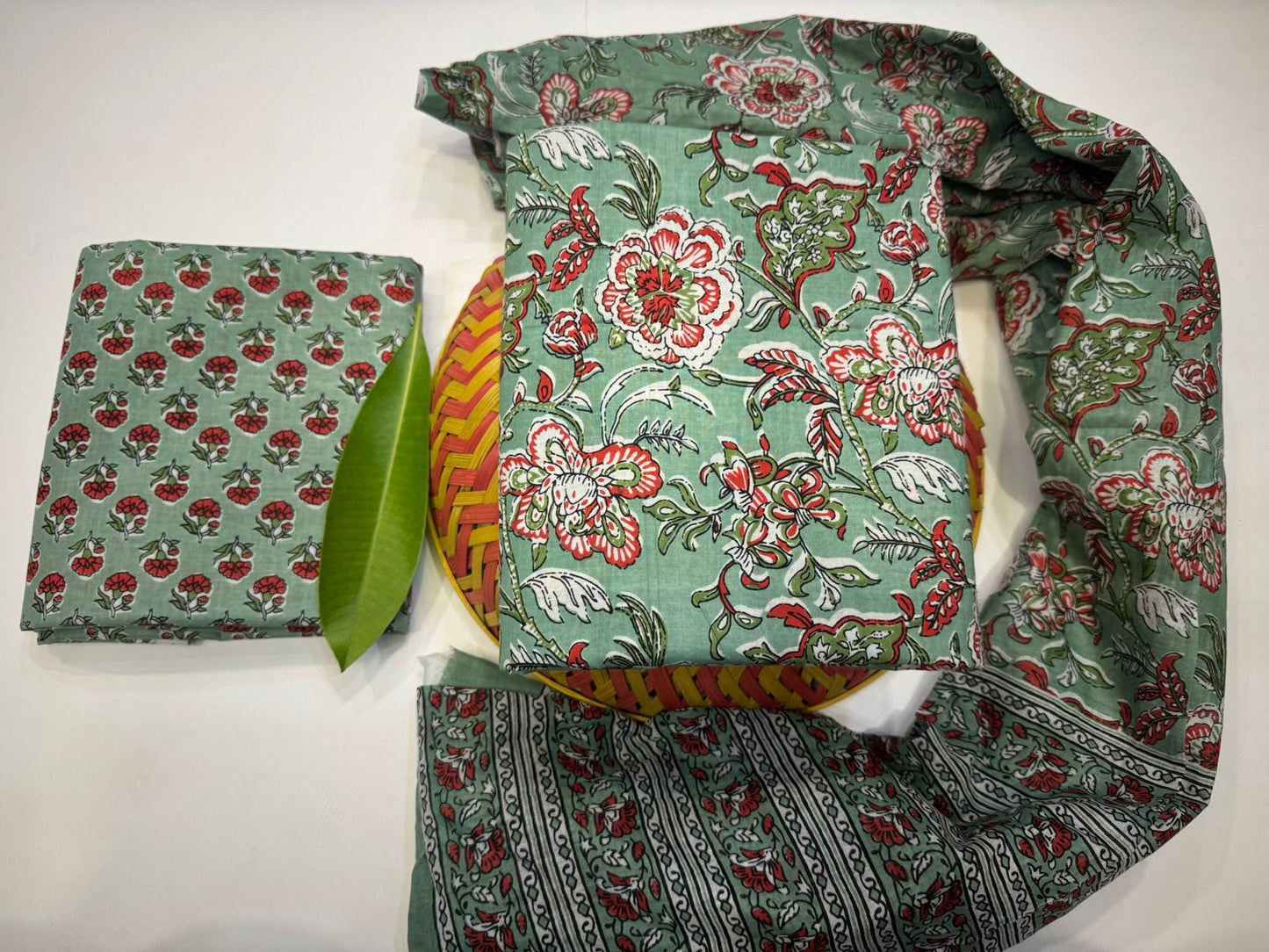 Cotton Suit with Cotton Dupatta