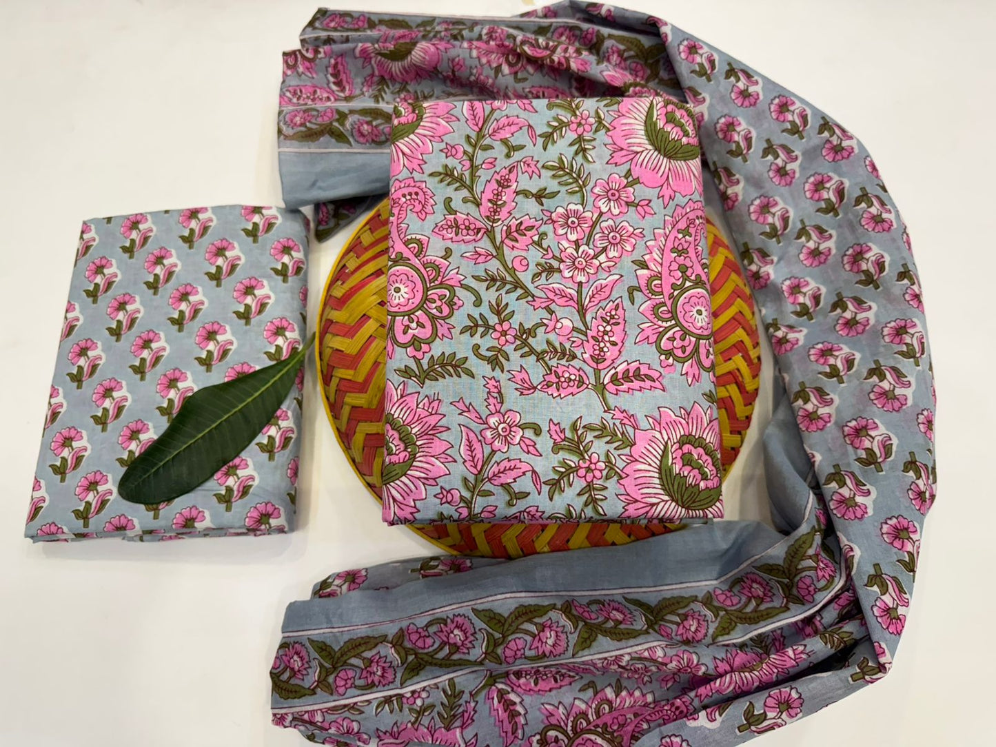 Cotton Suit with Cotton Dupatta