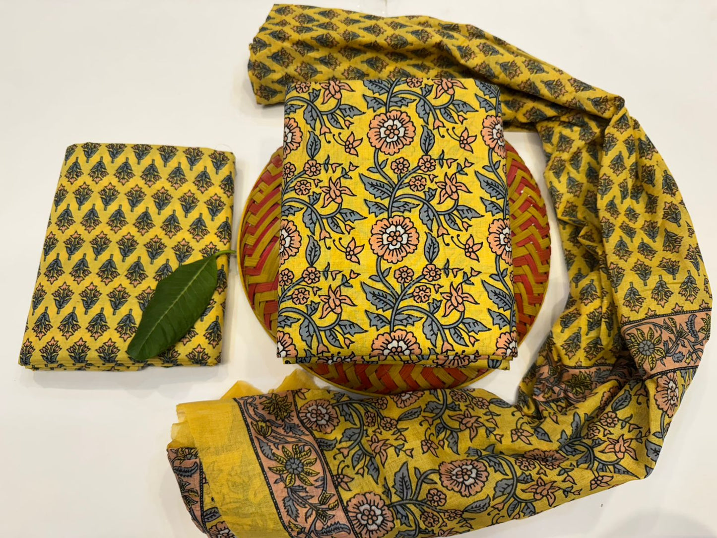 Cotton Suit with Cotton Dupatta