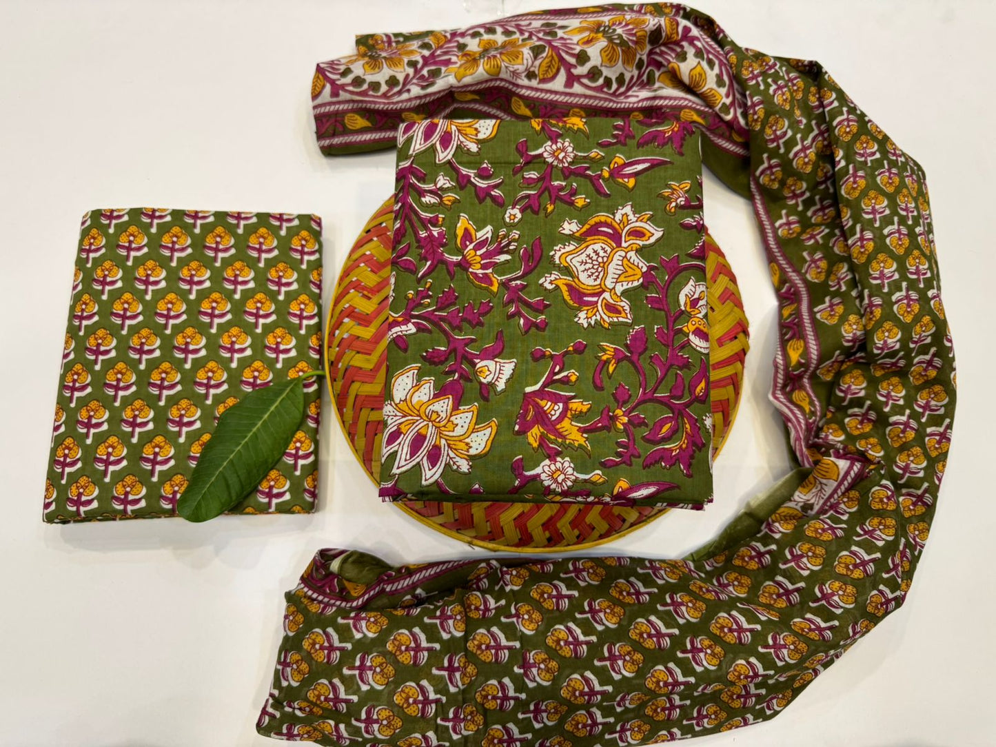 Cotton Suit with Cotton Dupatta