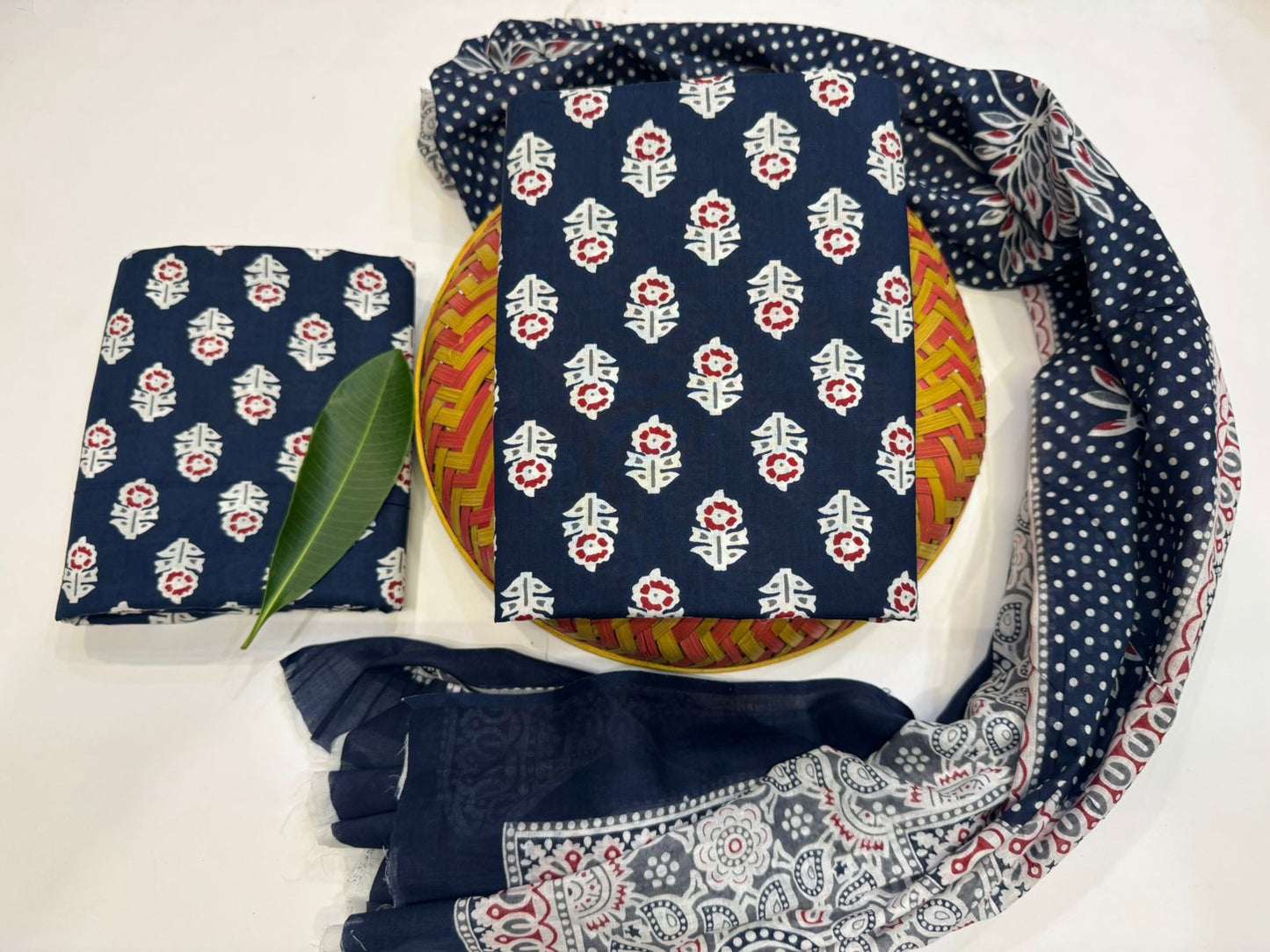 Cotton Suit with Cotton Dupatta