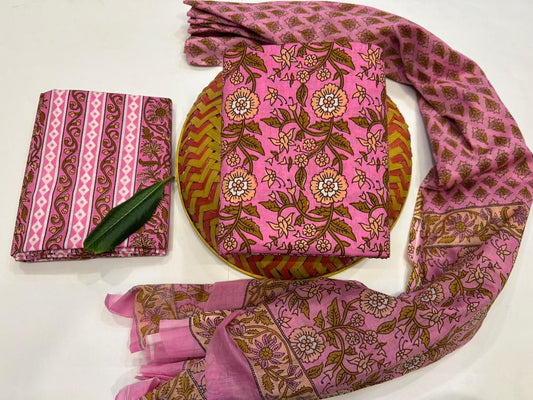 Cotton Suit with Cotton Dupatta