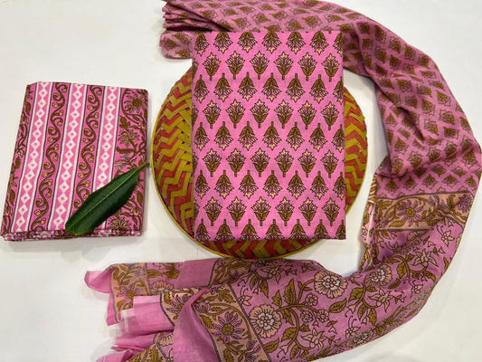 Cotton Suit with Cotton Dupatta