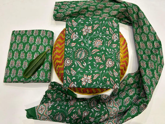 Cotton Suit with Cotton Dupatta