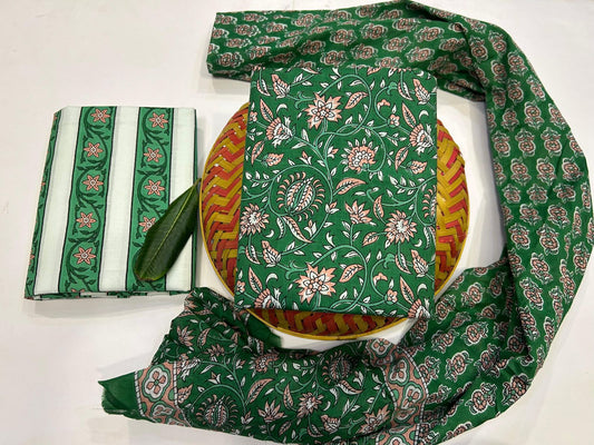 Cotton Suit with Cotton Dupatta