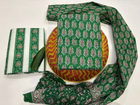 Cotton Suit with Cotton Dupatta