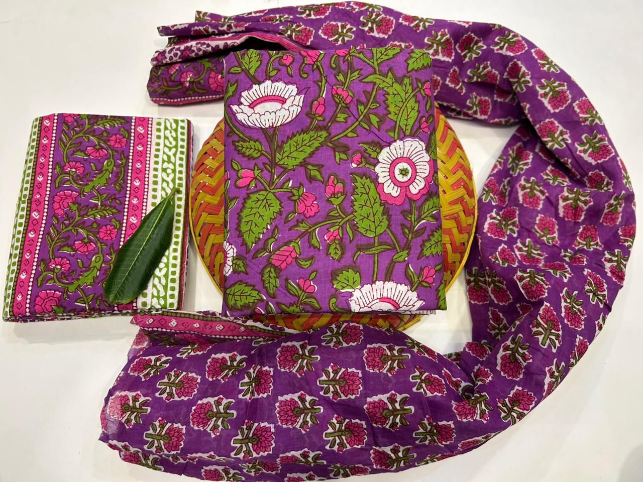 Cotton Suit with Cotton Dupatta