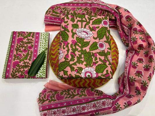 Cotton Suit with Cotton Dupatta