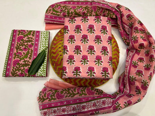 Cotton Suit with Cotton Dupatta