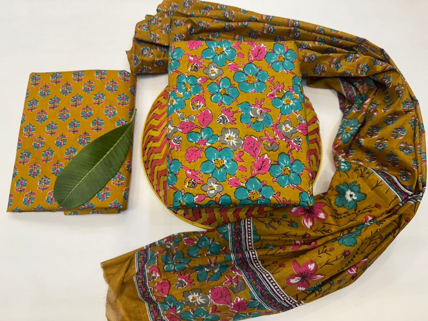 Cotton Suit with Cotton Dupatta