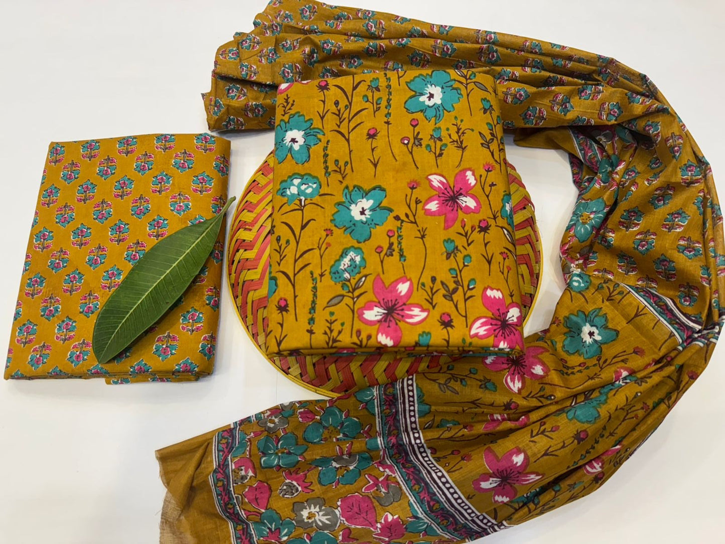Cotton Suit with Cotton Dupatta