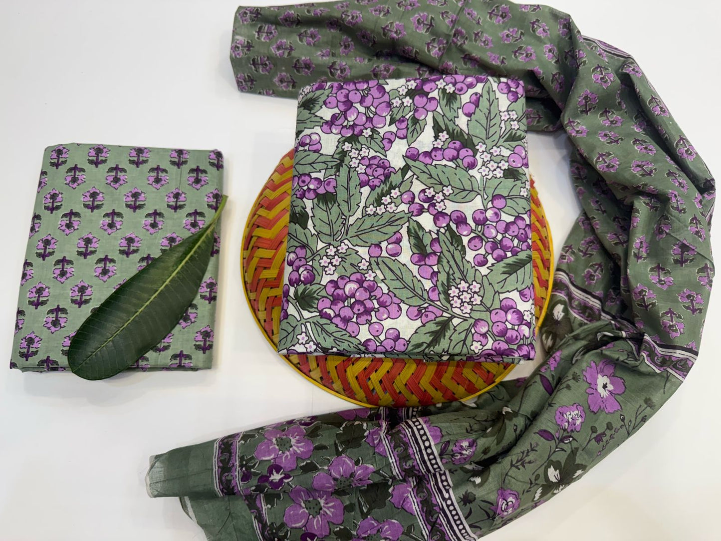 Cotton Suit with Cotton Dupatta