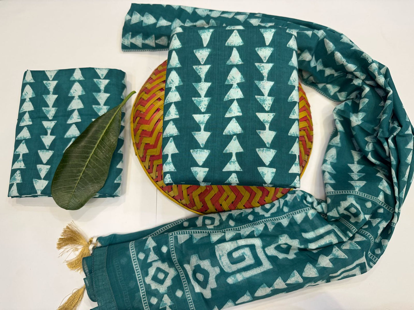Cotton Suit with Cotton Dupatta