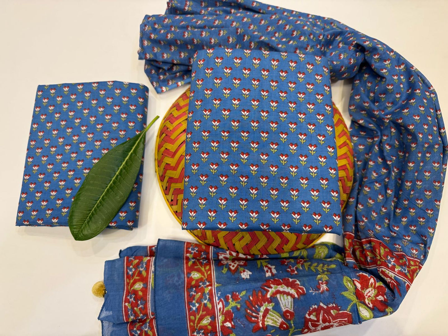 Cotton Suit with Cotton Dupatta