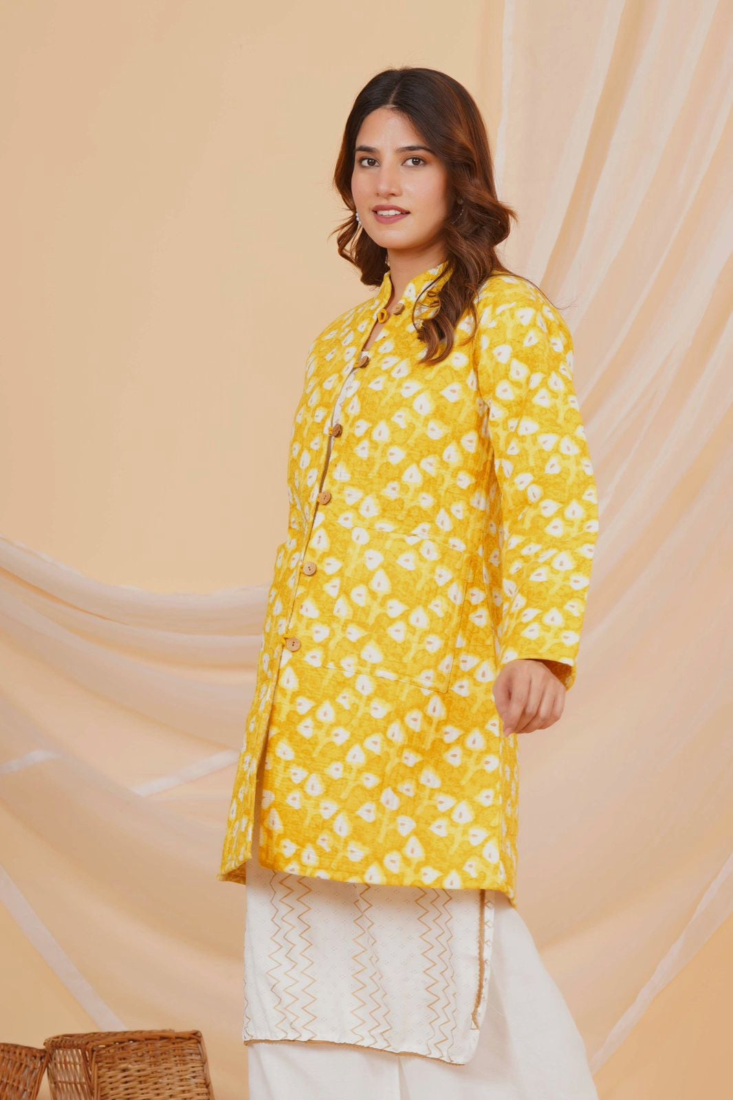 Yellow Buds Reversible Mayo Jacket