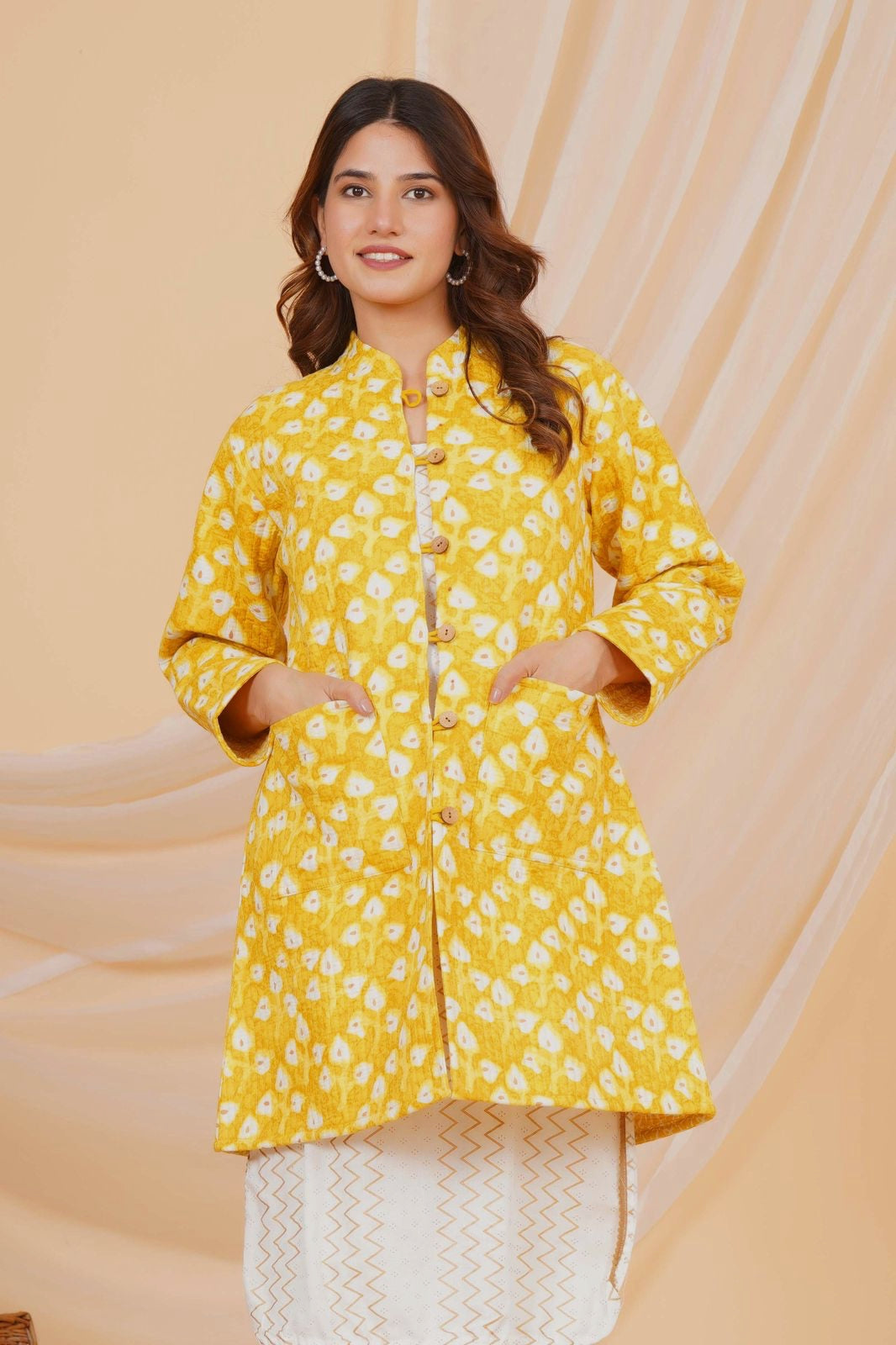 Yellow Buds Reversible Mayo Jacket