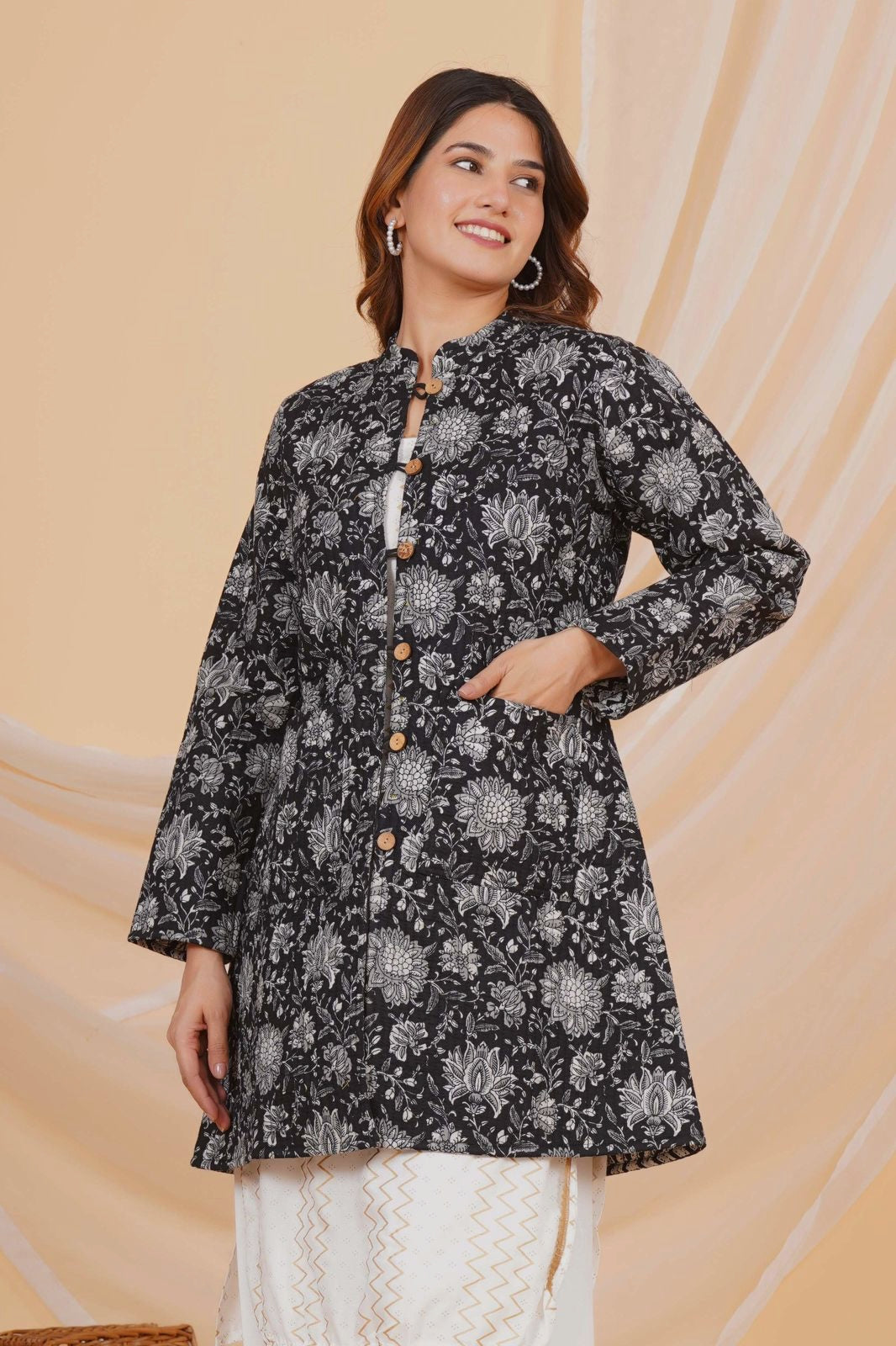 Midnight Garden Reversible Mayo Jacket