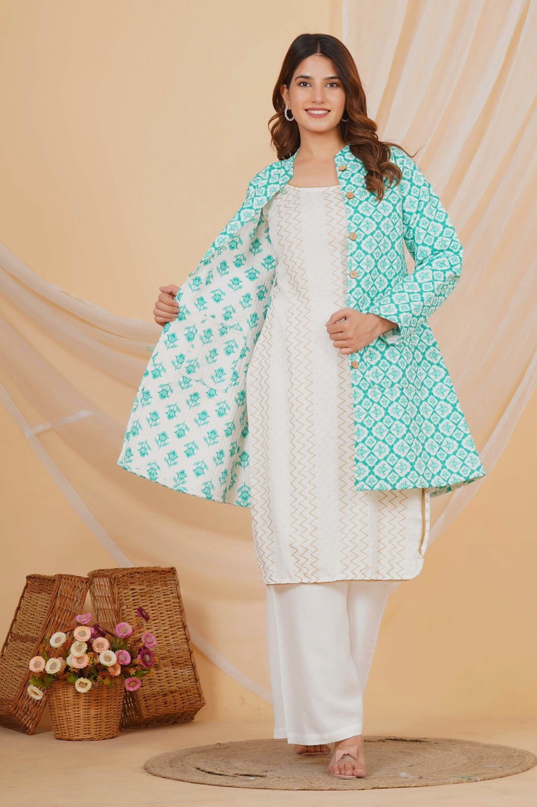 Fern & Petal Reversible Mayo Jacket
