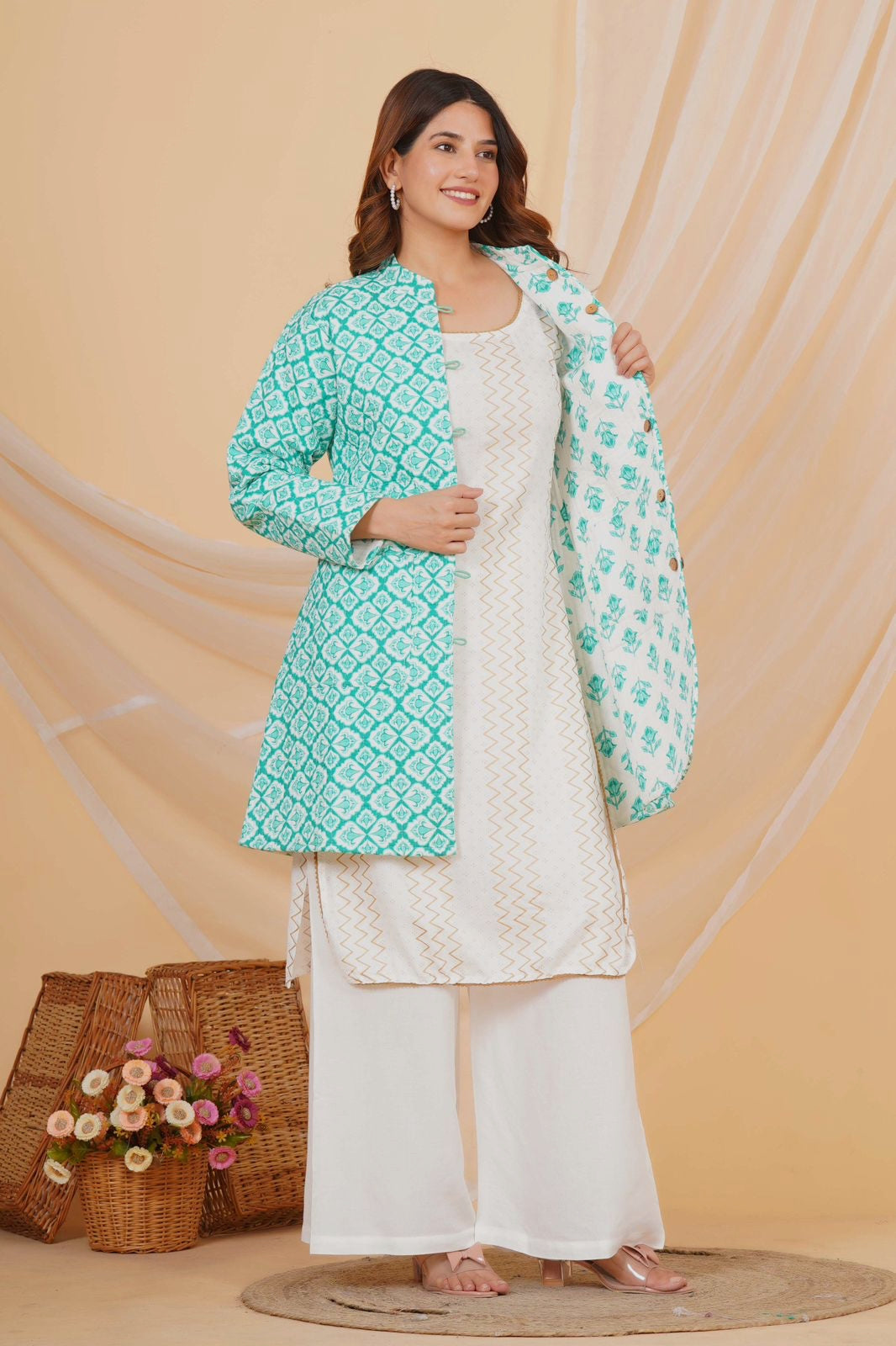Fern & Petal Reversible Mayo Jacket