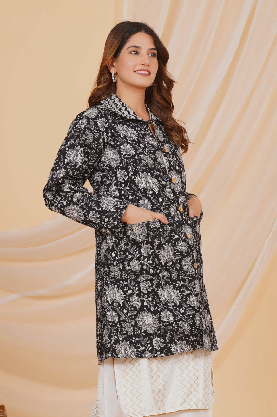 Midnight Garden Reversible Collar Jacket