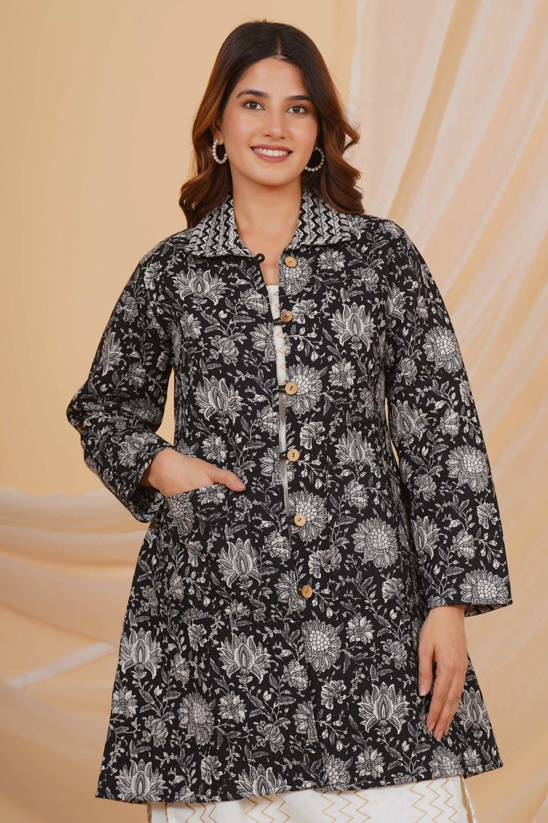 Midnight Garden Reversible Collar Jacket