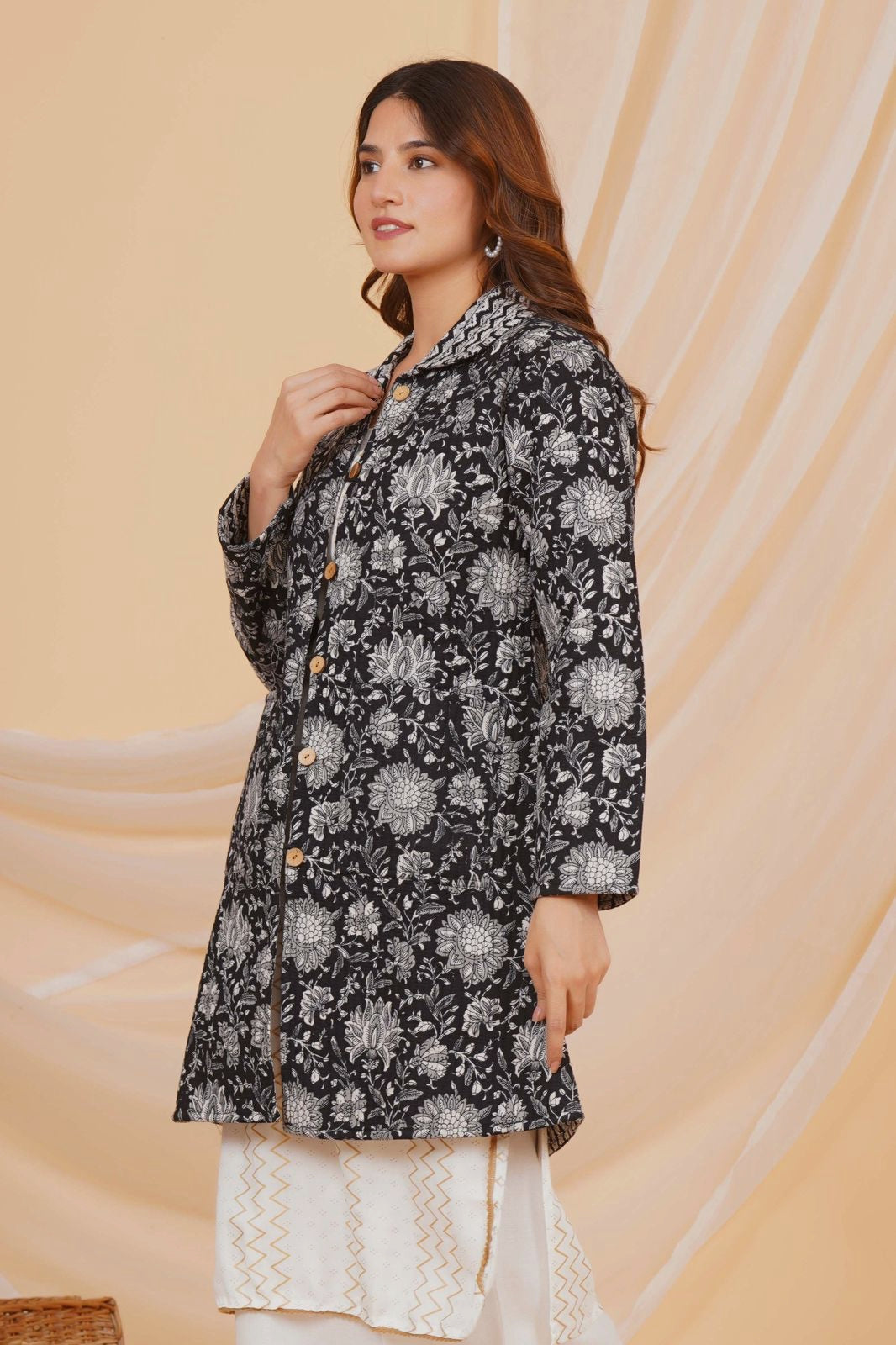Midnight Garden Reversible Collar Jacket