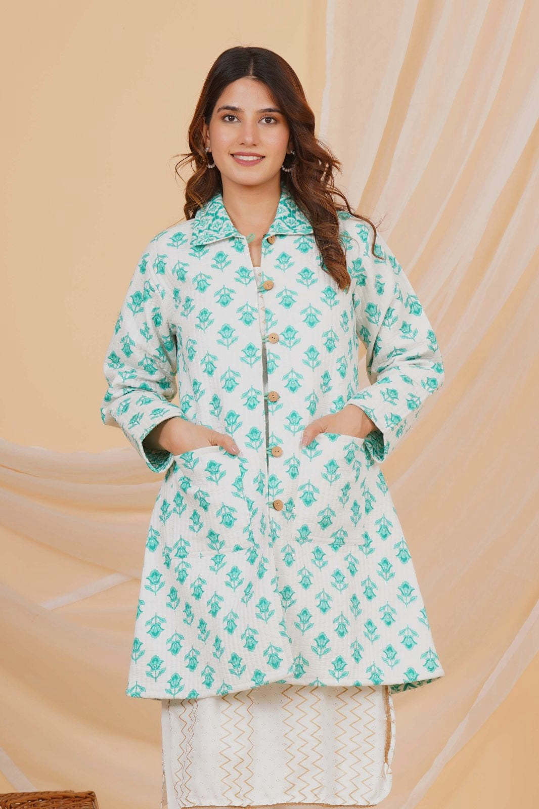 Fern & Petal Reversible Collar Jacket