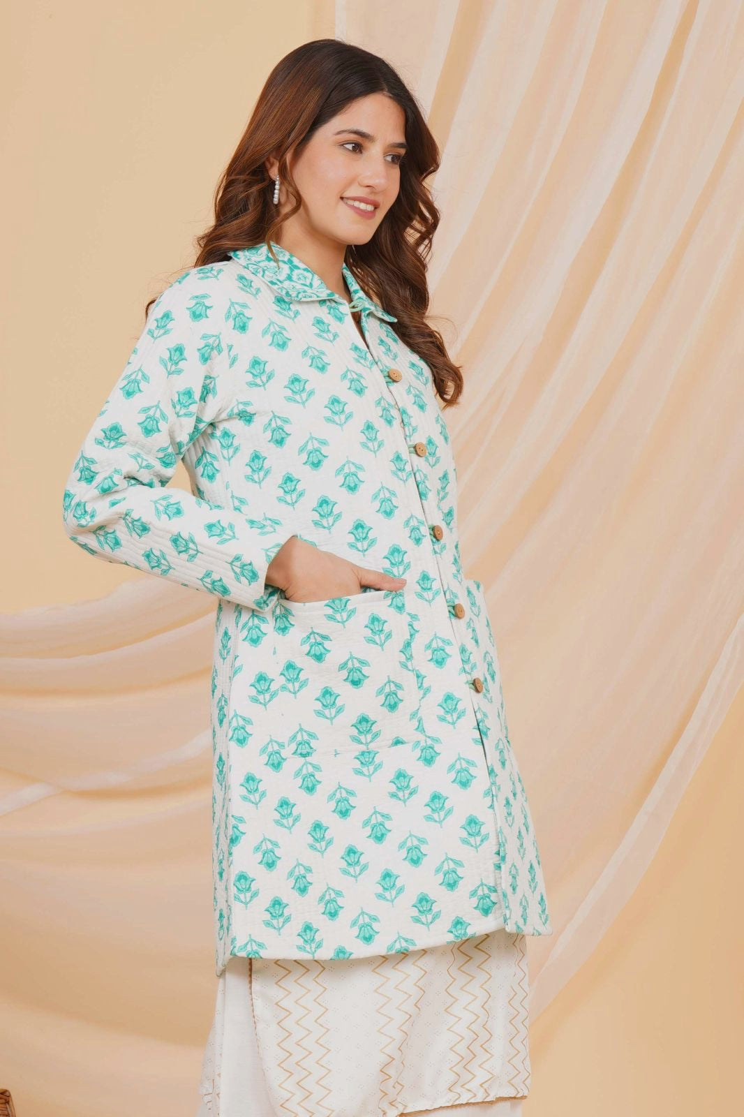 Fern & Petal Reversible Collar Jacket