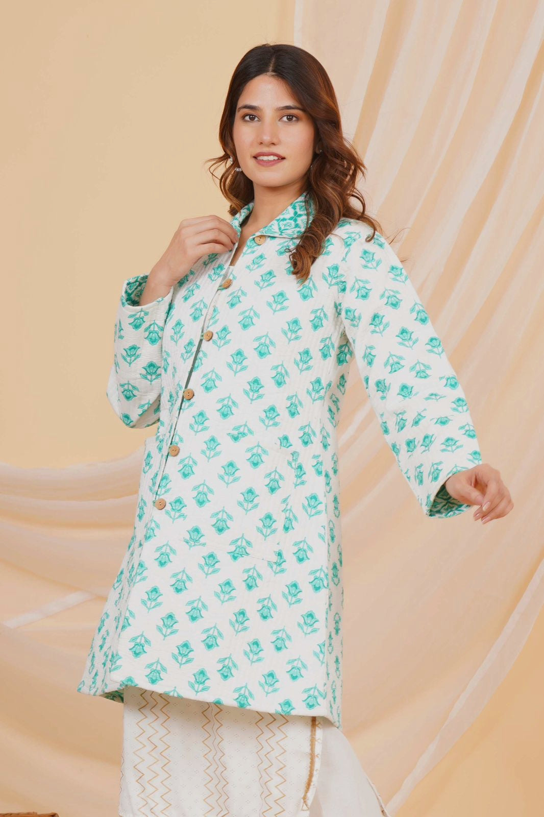Fern & Petal Reversible Collar Jacket