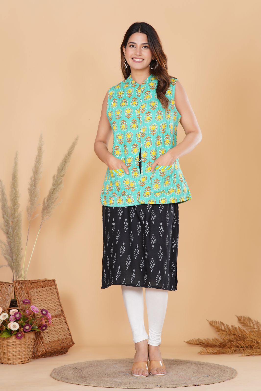 Lush Lime Reversible Half Jacket