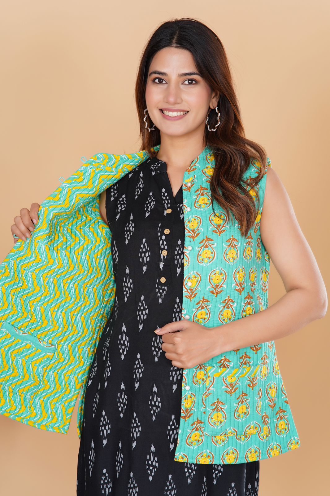 Lush Lime Reversible Half Jacket