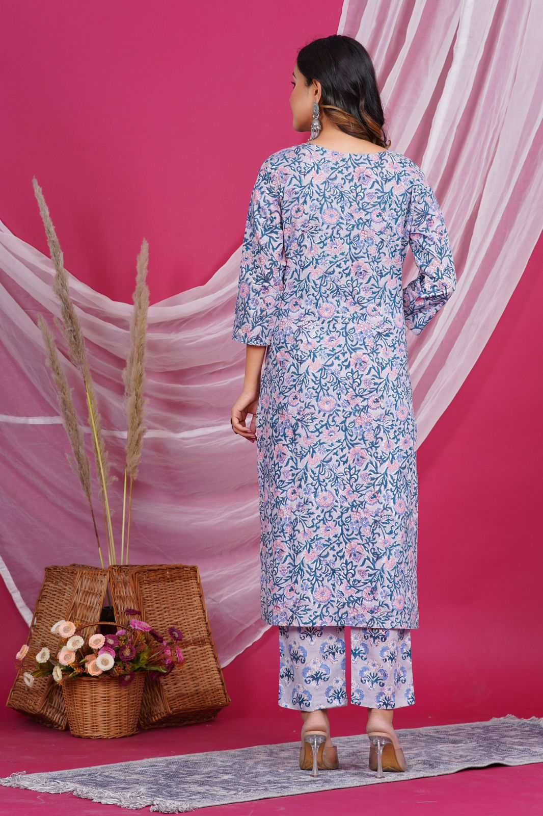 Soft Blossom Kurta Pant Set