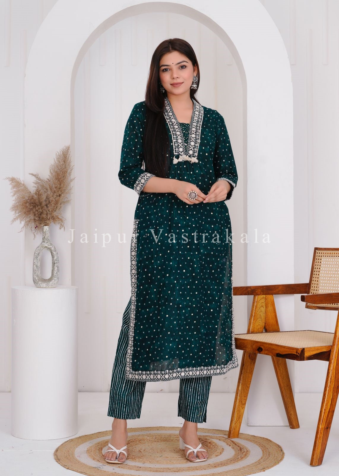 hand block printed kurta set with dupatta