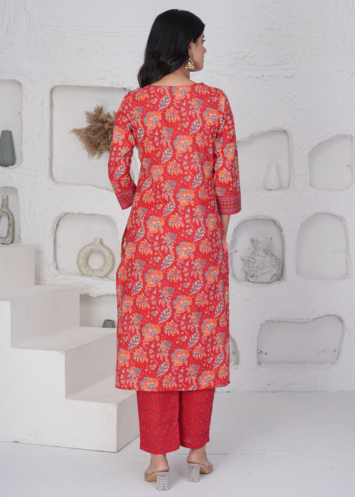 hand block printed kurta set with dupatta