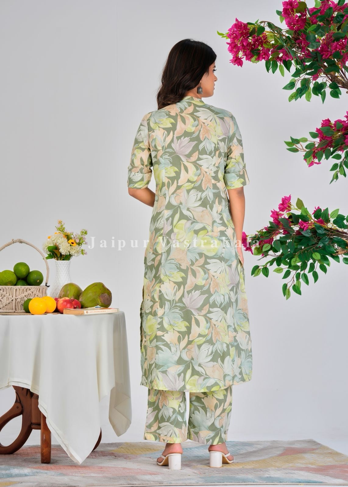 Pastel Ferns Kurti Pant Coord