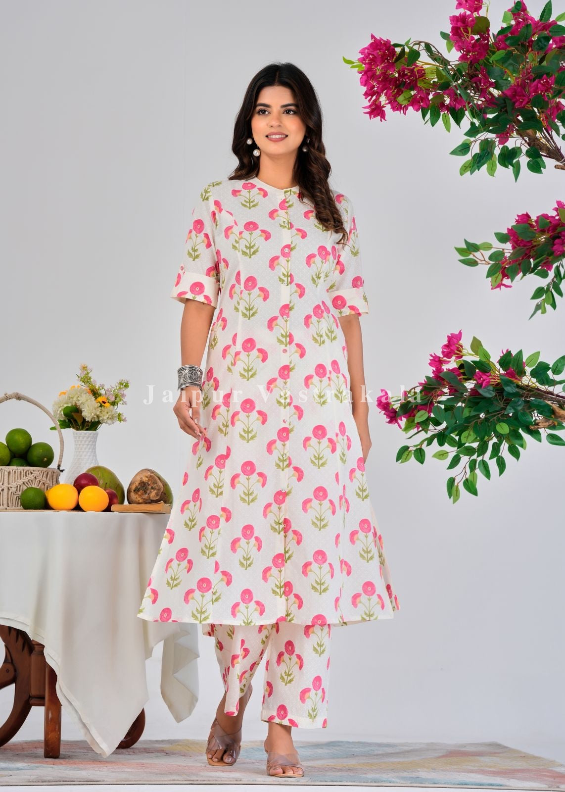 Blush Boota Kurti Pant Coord